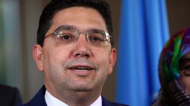 Moroccan Foreign Minister Nasser Bourita attends a news conference after a roundtable on Western Sahara at the United Nations in Geneva, Switzerland, March 22, 2019. (Reuters)