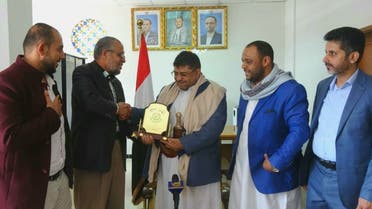 ممثل حماس في صنعاء  معاذ أبو شمالة ومحمد علي الحوثي