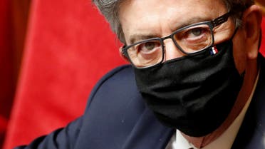 Jean-Luc Melenchon, leader of far-left opposition La France Insoumise (France Unbowed) political party and member of parliament, wearing a protective face mask, is seen after the speech of French Prime Minister Jean Castex to unveil the new government policy at the National Assembly in Paris, France, July 15, 2020. (Reuters)