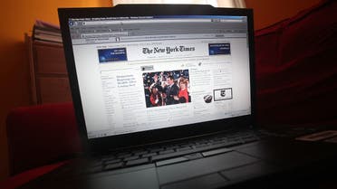 In this photo illustration the NYTimes.com Web site is displayed on a laptop January 20, 2010 in New York City. (File photo: AFP)