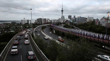 Commute traffic is seen on the first day of New Zealand's new coronavirus disease (COVID-19) safety measure that mandates wearing of a mask on public transport, in Auckland, New Zealand, August 31, 2020. (Reuters)