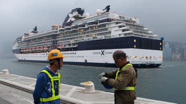 In this file photo taken on March 15, 2013 workers prepare for the arrival of the 'Celebrity Millennium' ship, a Maltese registerd vessel at the under-construction Kai Tak Cruise Terminal in Hong Kong. (File photo: AFP)
