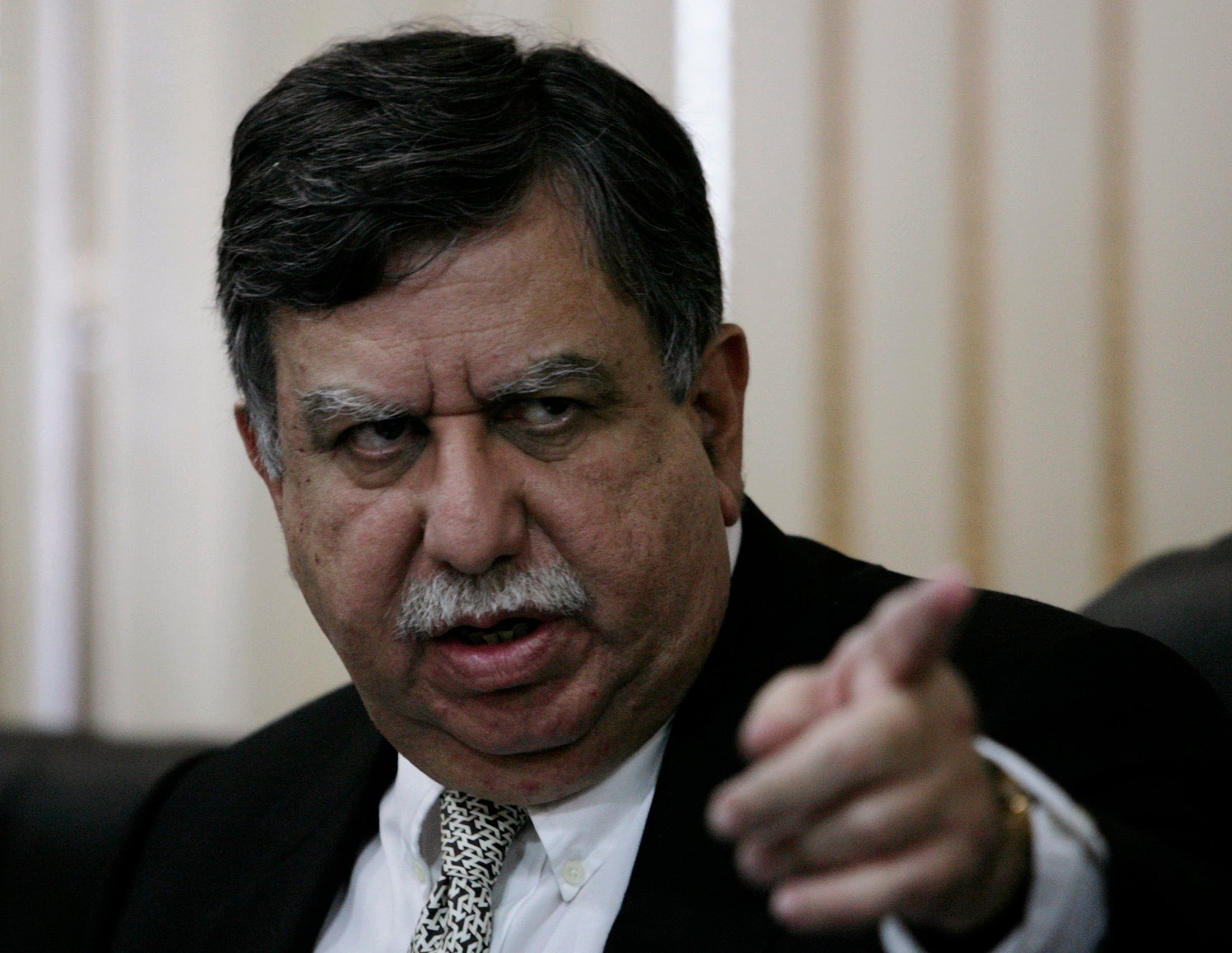 Shaukat Tarin, Pakistan Finance Minister,, speaks at a news conference in Islamabad. (Reuters)
