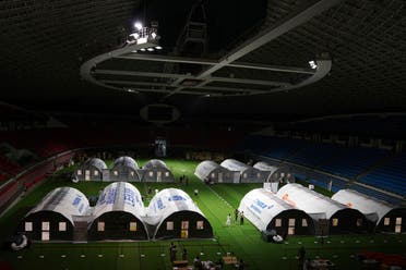 مركز أقيم في ملعب في قوانغتشو لإجراء فحوصات كورونا