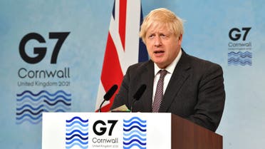 Britain's Prime Minister Boris Johnson takes part in a press conference on the final day of the G7 summit in Carbis Bay, Cornwall on June 13, 2021. (File photo: AFP)