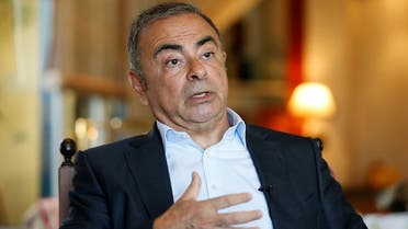 Former car executive Carlos Ghosn, gestures as he talks during an interview with Reuters in Beirut, Lebanon, on June 14, 2021. (Reuters)
