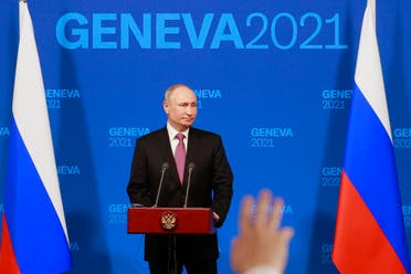 بوتين خلال المؤتمر الصحافي