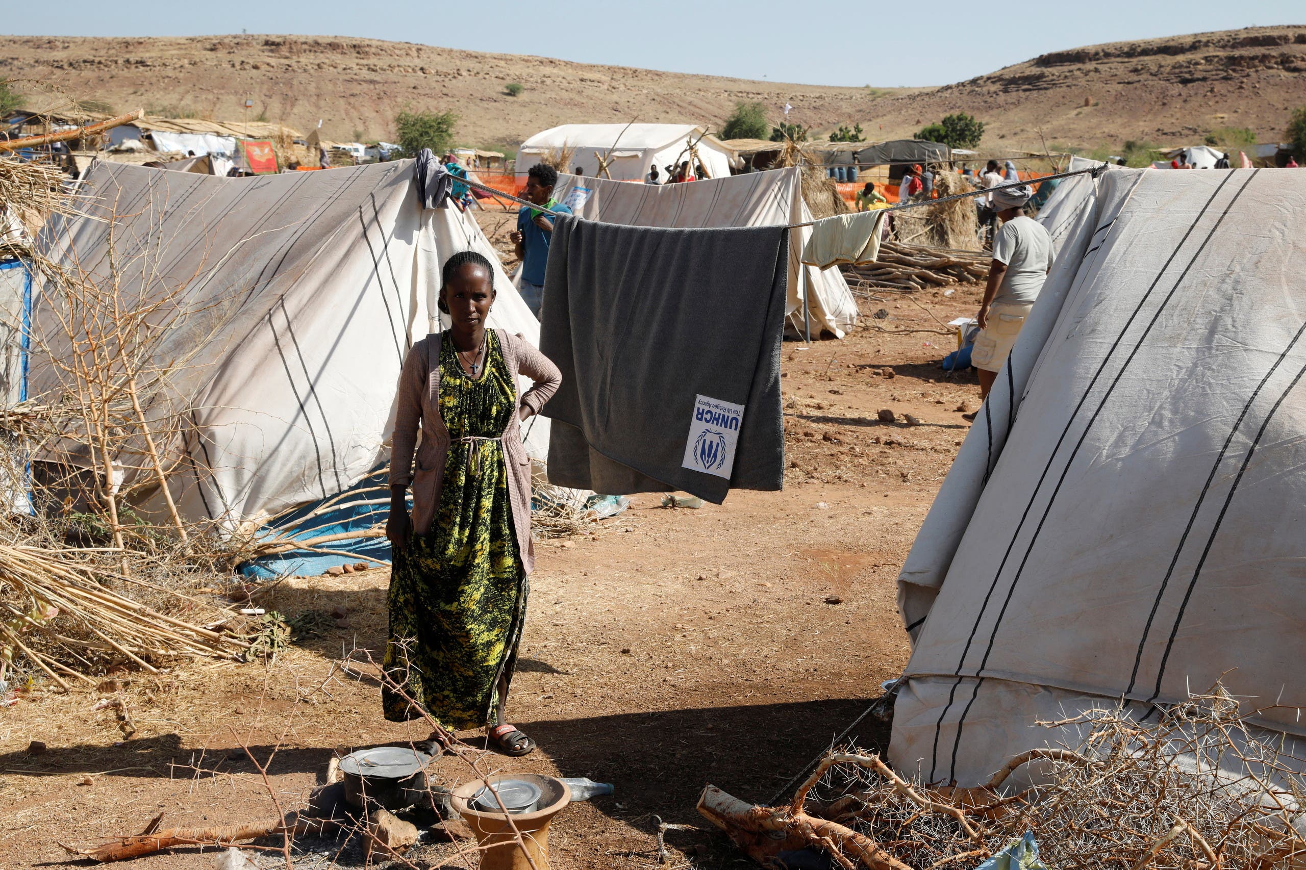 Displaced people from Tigray (Reuters)