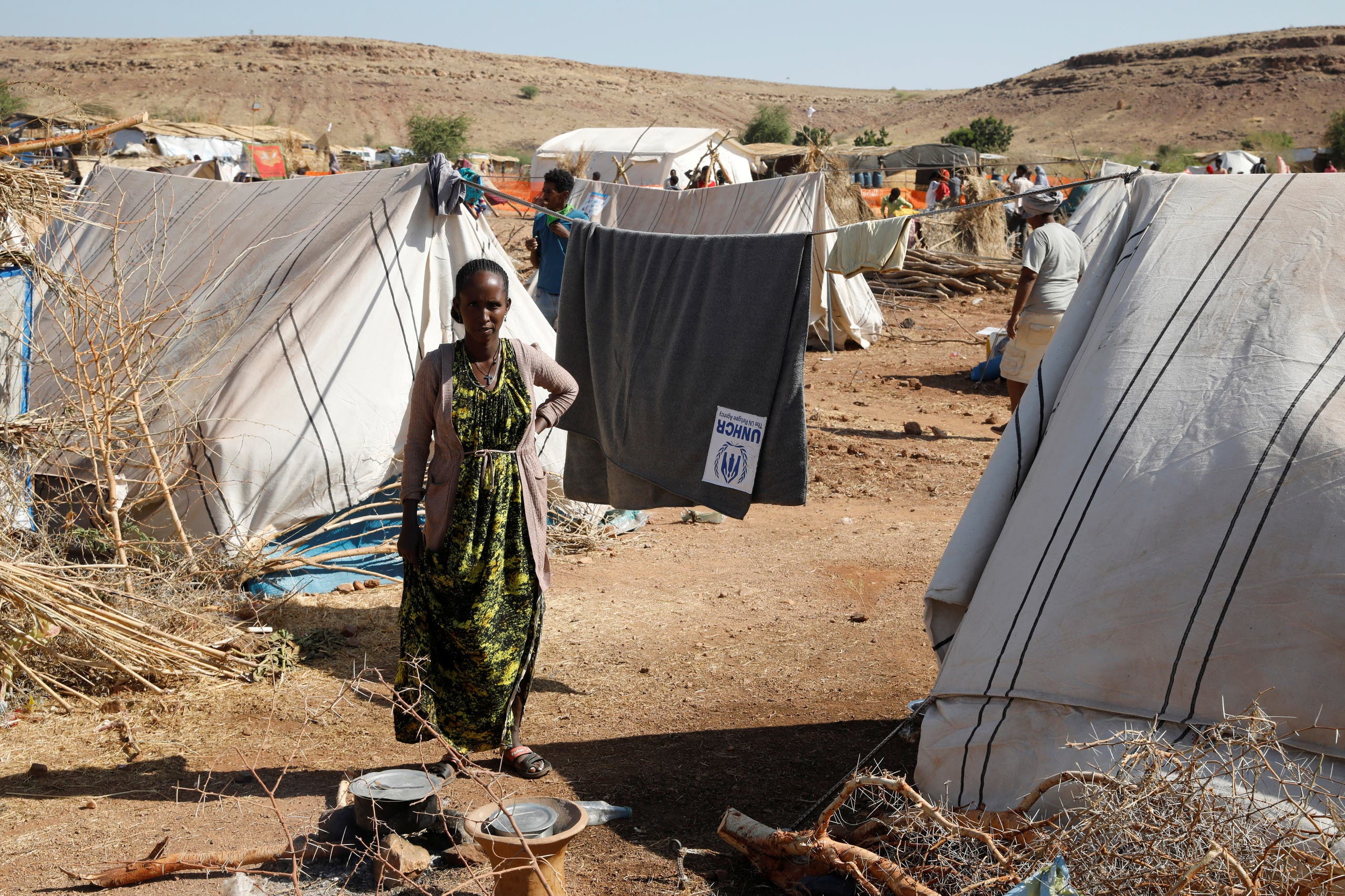 Displaced people from the Tigray region (Reuters archive)