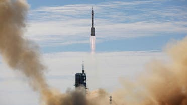 The Long March-2F Y12 rocket, carrying the Shenzhou-12 spacecraft and three astronauts, takes off from Jiuquan Satellite Launch Center for China's first manned mission to build its space station, near Jiuquan, Gansu province, China June 17, 2021. (Reuters)