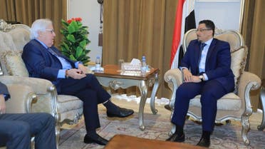 وزير الخارجية اليمني أحمد بن مبارك المبعوث الأممي لليمن مارتن غريفثس