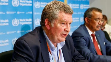 Executive Director of the World Health Organization’s (WHO) emergencies program Mike Ryan speaks at a news conference on the coronavirus in Geneva, Switzerland. (Reuters)