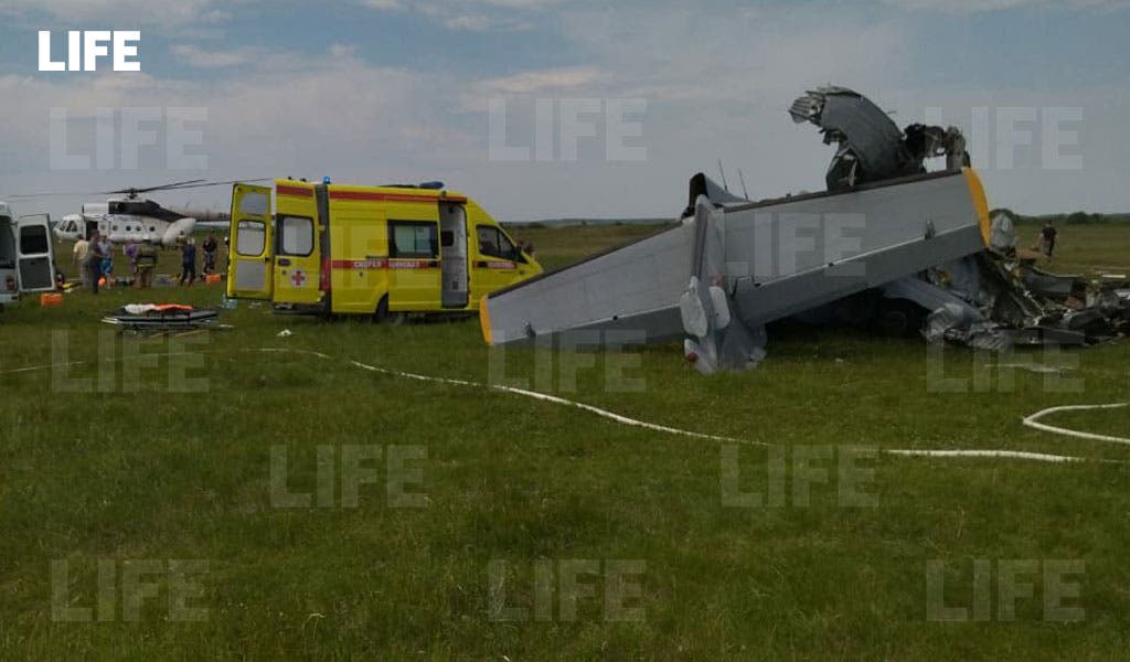 صورة نشرها موقع إخباري روسي لحطام الطائرة