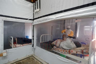 من مركز لعلاج المصابين بإيبولا في الكونغو الديمقراطية في 2019