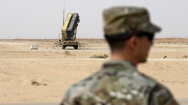 A member of the US Air Force looks on near a Patriot missile battery at the Prince Sultan air base in Al-Kharj, Saudi Arabia. (File Photo: AFP)