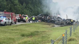Nine children among 10 people killed in fiery multi-vehicle crash in US