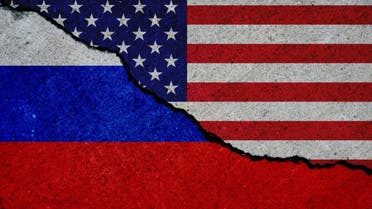 ٓAmerica and Russia flag. (Stock Photo)