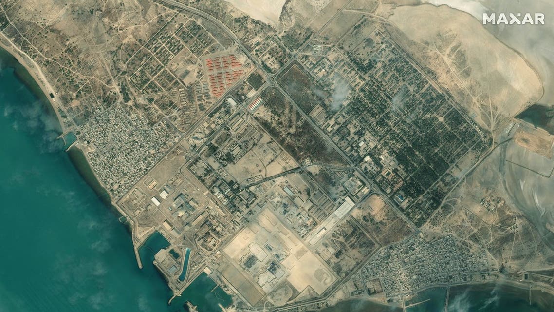 صورة التقطتها الأقمار الصناعية لمحطة بوشهر (أرشيفية من فرانس برس)