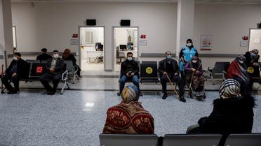Seniors wait to receive a shot of the Sinovac’s CoronaVac COVID-19 vaccine as nationwide vaccination began for people of 80 years old or older at Sancaktepe Education and Research Hospital, Istanbul, Turkey, January 27, 2021. (Reuters/Umit Bektas)