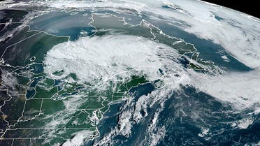 This RAMMB/NOAA satellite image obtained on August 5, 2020 at 12:00 UTC shows Tropical storm Isaias over the northeastern part of the US and southeastern Canada. (File photo: AFP)