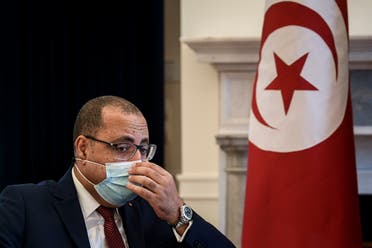 هشام المشيشي رئيس الحكومة التونسية المقال(أرشيفية- فرانس برس)
