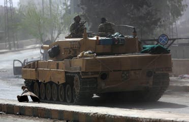 دبابة تركية في عفرين (رويترز)