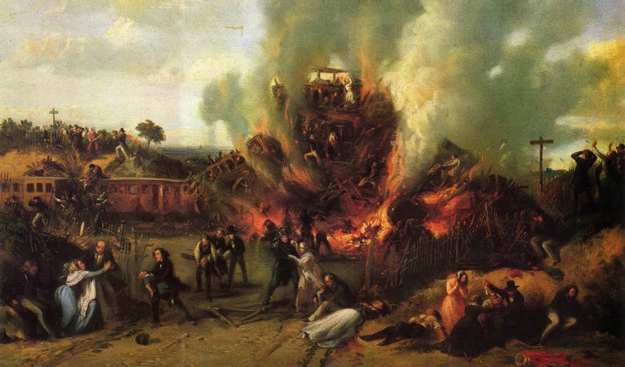 لوحة للرسام بروفوست حول كارثة قطار العام 1842