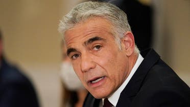 Israeli Foreign Minister Yair Lapid meets with Secretary of State in Rome, on June 27, 2021. (AFP)