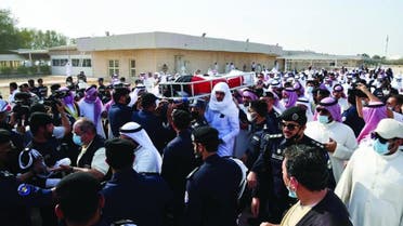 Funeral of police officer who was killed by a 19-year-old Syrian national in Kuwait on June 28, 2021. (Twitter)