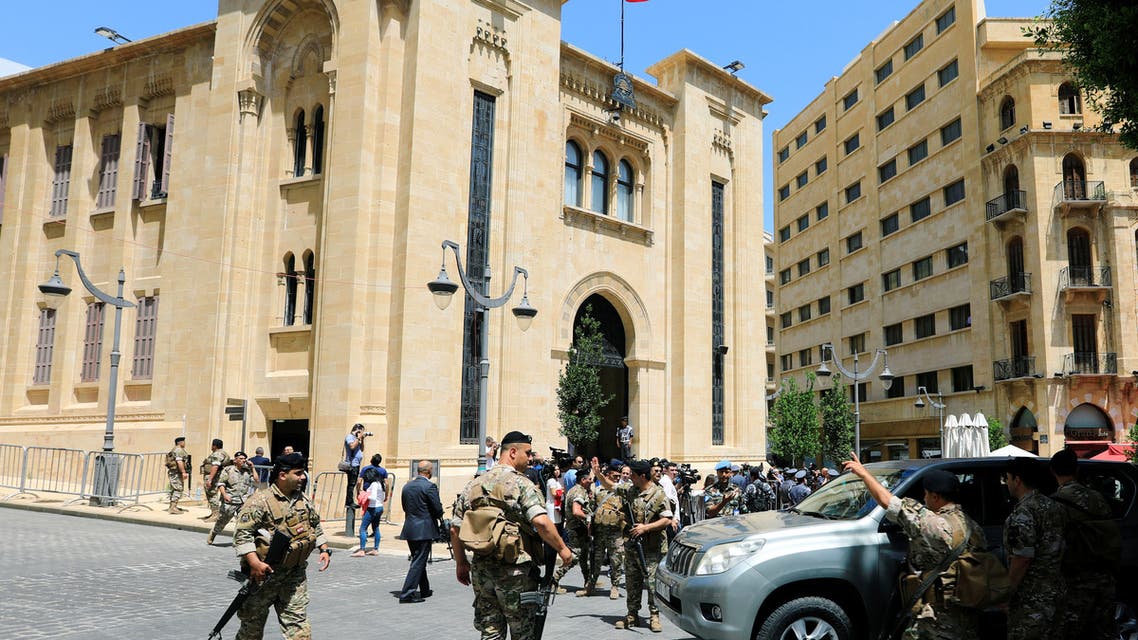 Lebanese army soldiers secure the area of the parliament building in Lebanon. (File photo: Reuters)