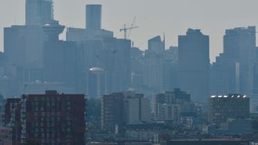 A view of the city after the scorching weather triggered an Air Quality Advisory in Vancouver, British Columbia, Canada June 28, 2021. (Reuters)