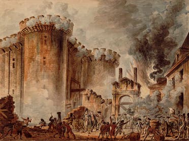 لوحة تجسد سقوط الباستيل أثناء الثورة الفرنسية