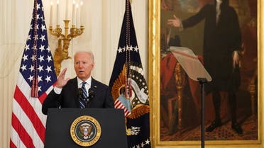 U.S. President Joe Biden speaks while hosting a naturalization ceremony at the White House in Washington, U.S., July 2, 2021. REUTERS/Kevin Lamarque