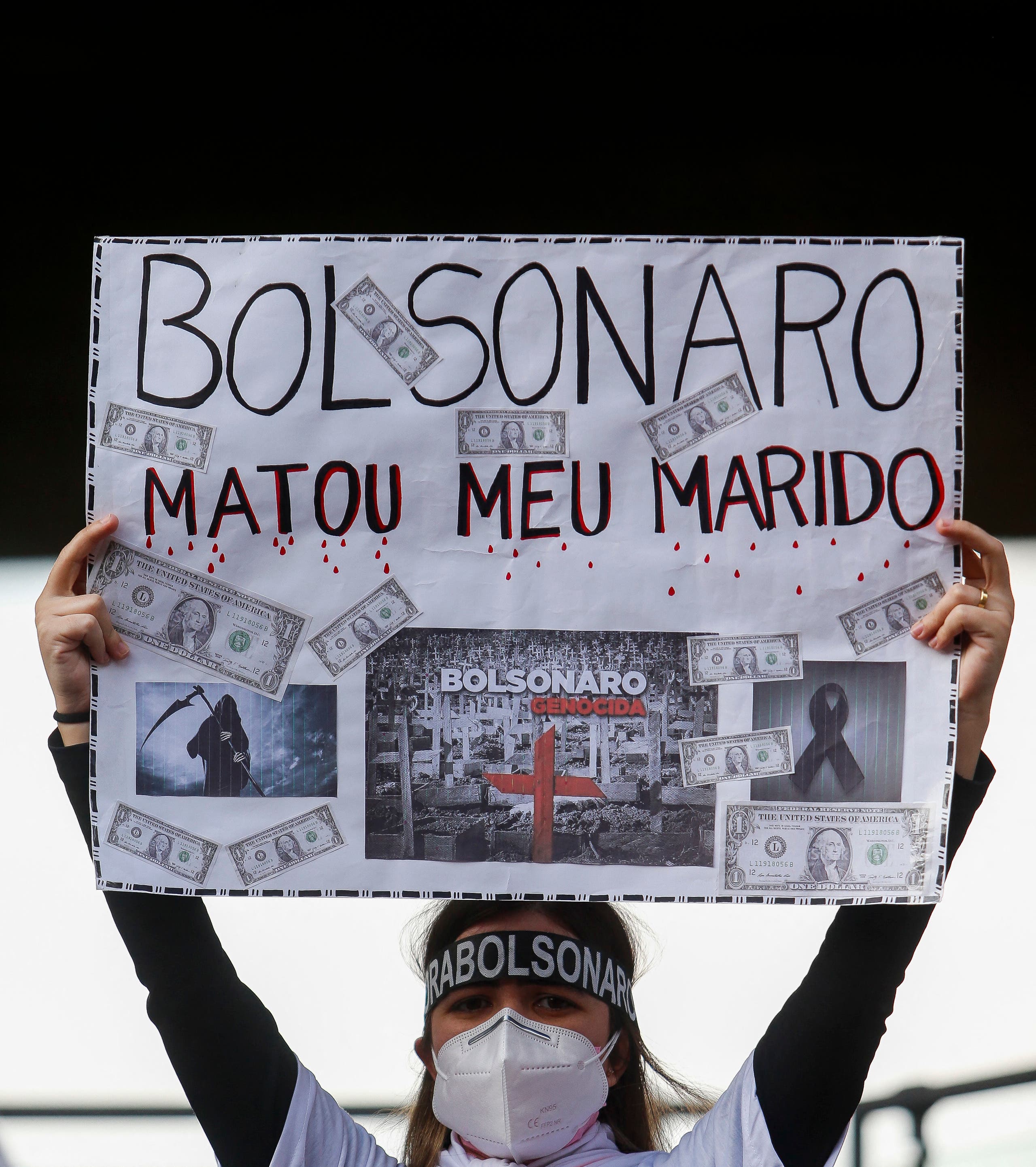 من مظاهرات البرازيل ضد الرئيس 3 يوليو 2021 - فرانس برس