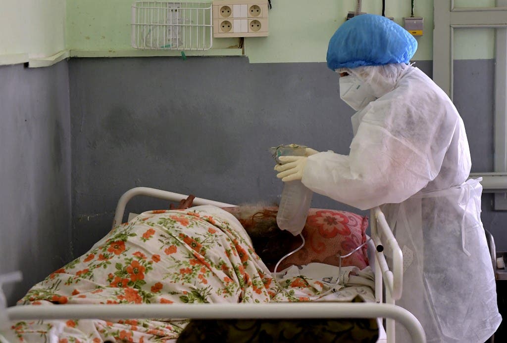 مصابة بكورونا في مستشفى بتونس - فرانس برس