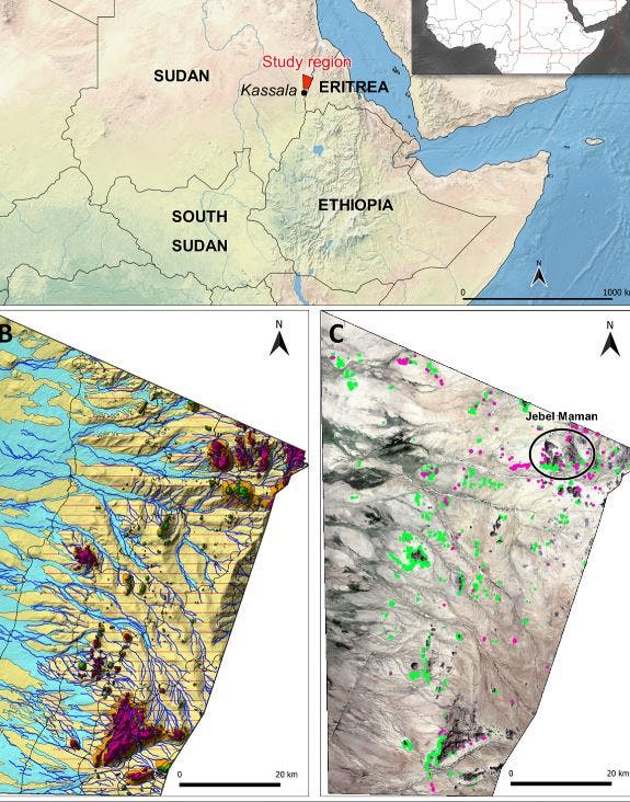 Satellite images from Plos One magazine 