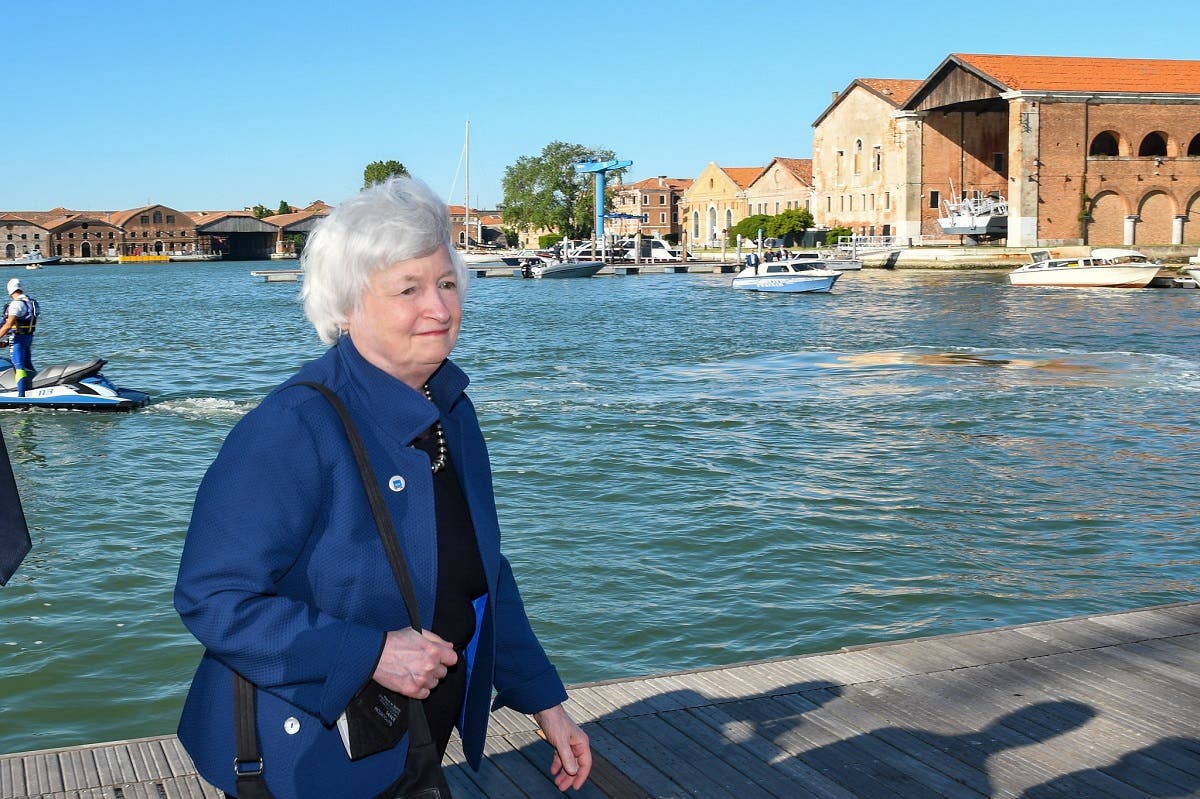 US Secretary of the Treasury Janet Yellen arrives to attend the G20 finance ministers and central bank governors’ meeting in Venice, Italy, on July 9, 2021. (Reuters)