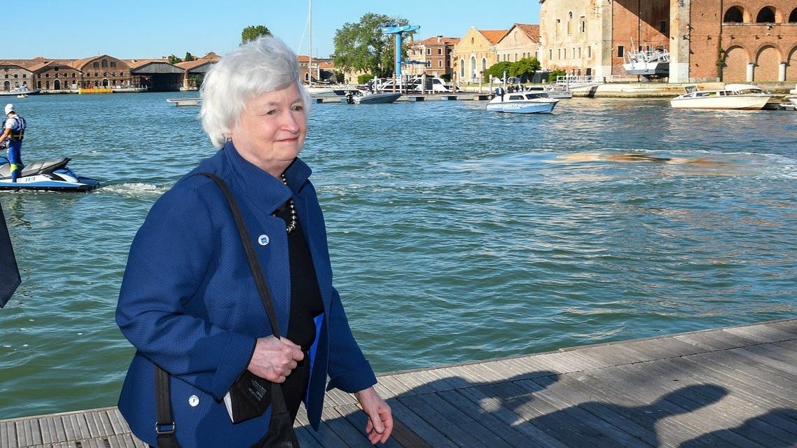 US Secretary of the Treasury Janet Yellen arrives to attend the G20 finance ministers and central bank governors’ meeting in Venice, Italy, on July 9, 2021. (Reuters)