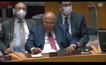 سامح شكري يلقي كلمة مصر حول سد النهضة في مجلس الأمن