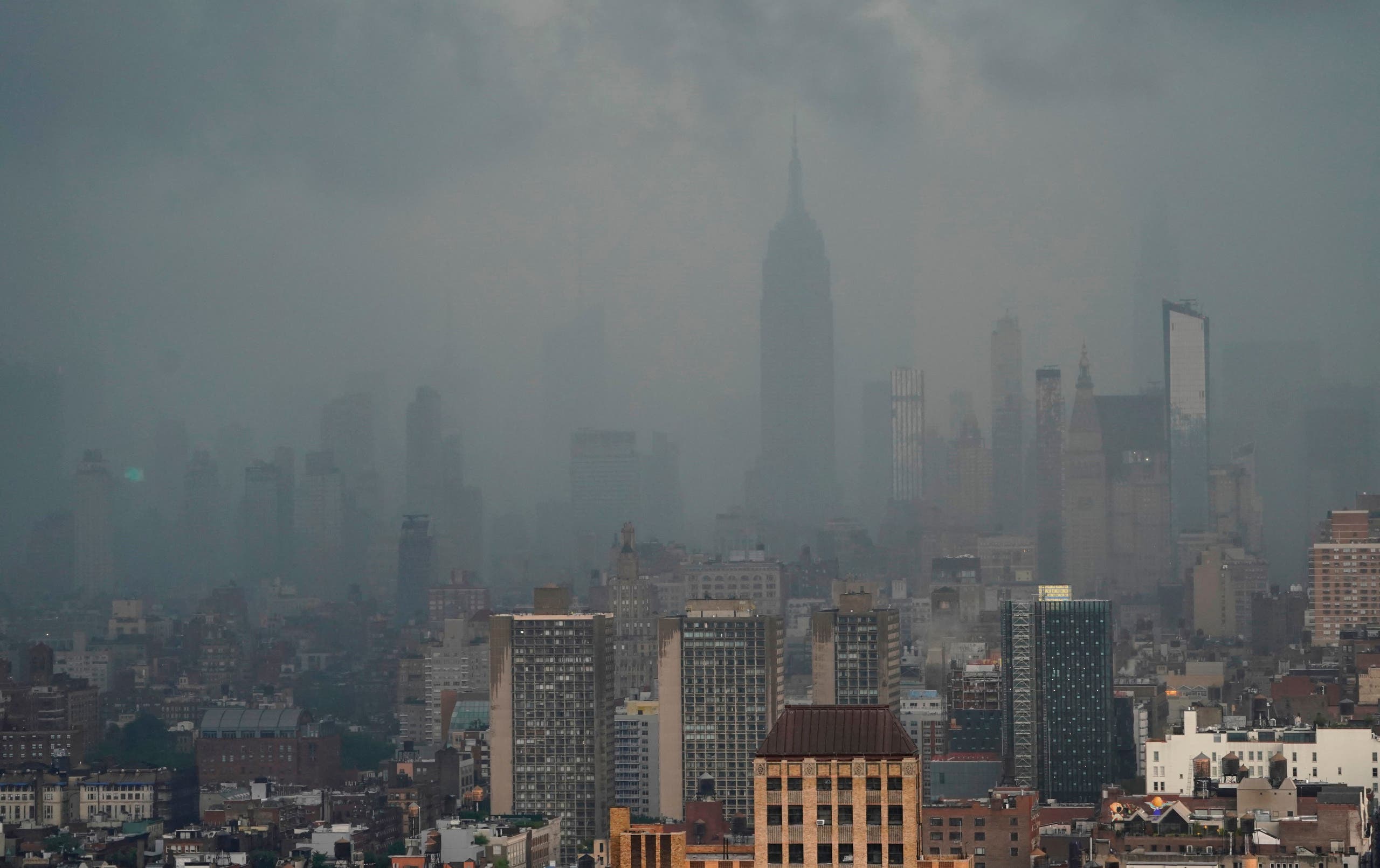 Rain covers the Empire State Building in New York July 8, 2012 as Tropical Storm Elsa moves up the Northeast with heavy rain and flash flood warnings. (File photo: AFP)
