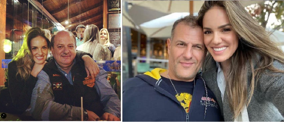 Right with her boyfriend, and a photo on the left with her father, apparently from a gypsy family in Lebanon