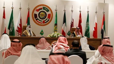 Secretary-General of the Gulf Cooperation Council (GCC) Nayef Falah al-Hajraf and Saudi Arabia's Foreign Minister Prince Faisal bin Farhan Al Saud speak during a joint news conference at the Gulf Cooperation Council's (GCC) 41st Summit in Al-Ula, Saudi Arabia January 5, 2021. (File photo: Reuters)