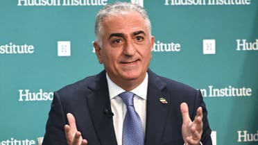 Reza Pahlavi, former Crown Prince of Iran, speaks about current events in Iran at the Hudson Institute in Washington, DC on January 15, 2020, during a conversation with host Michael Doran.
