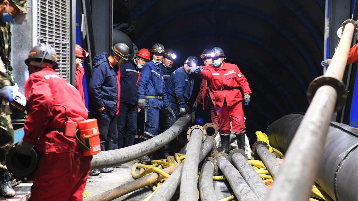 Rescuers work at the site where a coal mine flooded in Hutubi county, Xinjiang Uighur Autonomous Region, China April 11, 2021. (File photo: Reuters)
