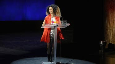 Masih Alinejad speaks onstage at Meryl Streep and Leaders of Tomorrow: Call to Action during Tina Brown's 7th Annual Women in the World Summit at David H. Koch Theater at Lincoln Center on April 8, 2016 in New York City. (AFP)