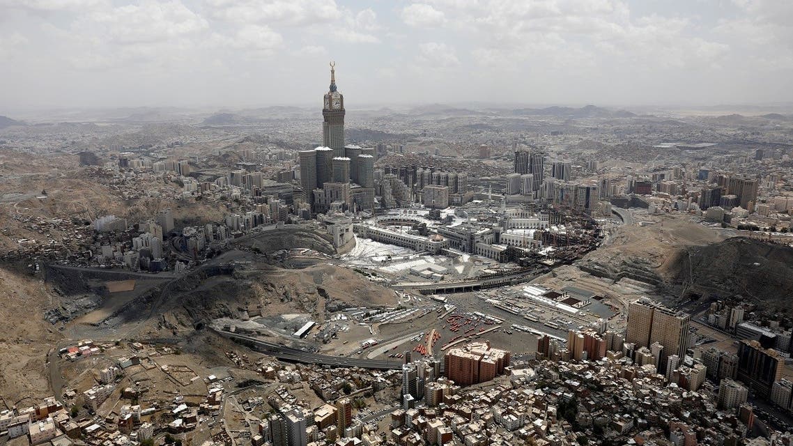 An aerial view of Kaaba at the Grand mosque in the holy city of Mecca, Saudi Arabia August 12, 2019. (Reuters)