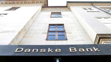 A Danske bank sign is seen on a bank's headquarters in Copenhagen, Denmark Oct. 22, 2019. (Reuters)
