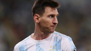 Argentina's Lionel Messi pictured during the 2021 Copa America final between Argentina and Brazil. (Reuters)