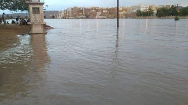 من السيول التي ضربت شرق اليمن اليوم