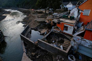 Damages are seen in an area affected by floods caused by heavy rainfalls in Schuld, Germany, July 20, 2021. (Reuters)